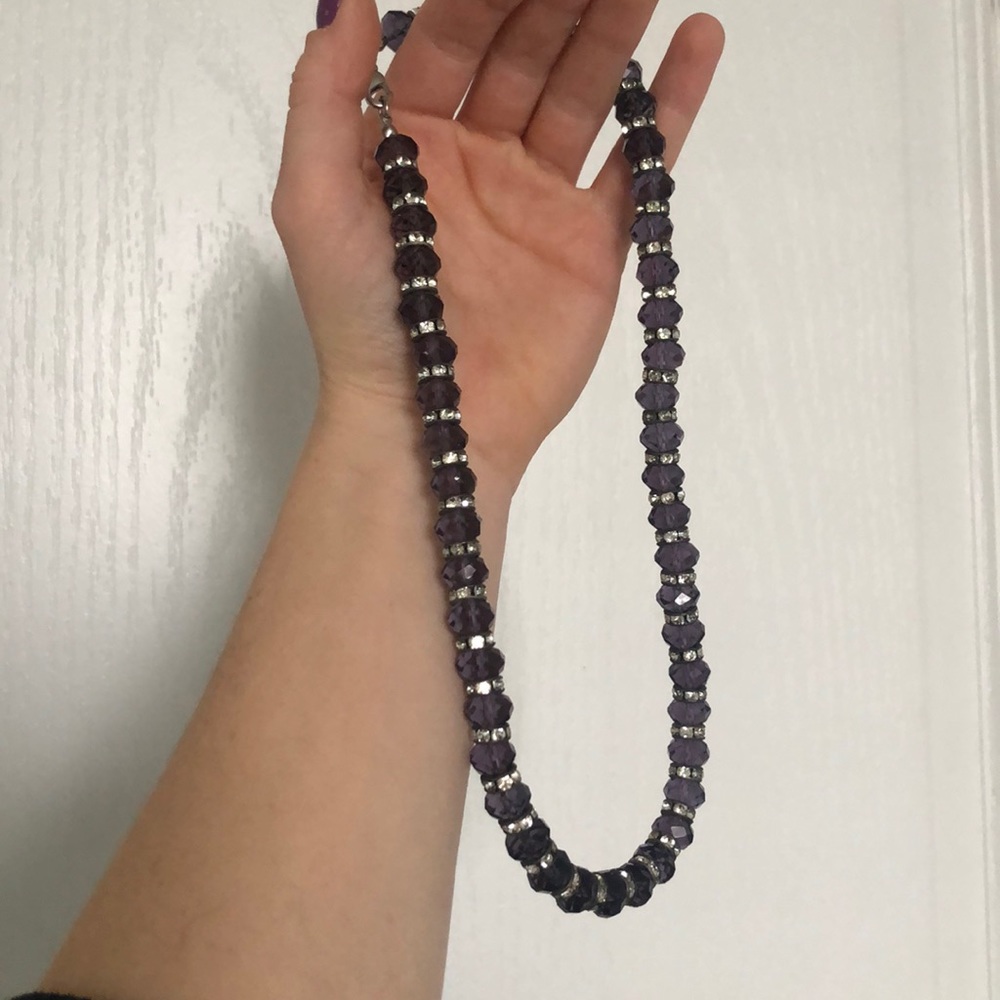 Purple bead necklace